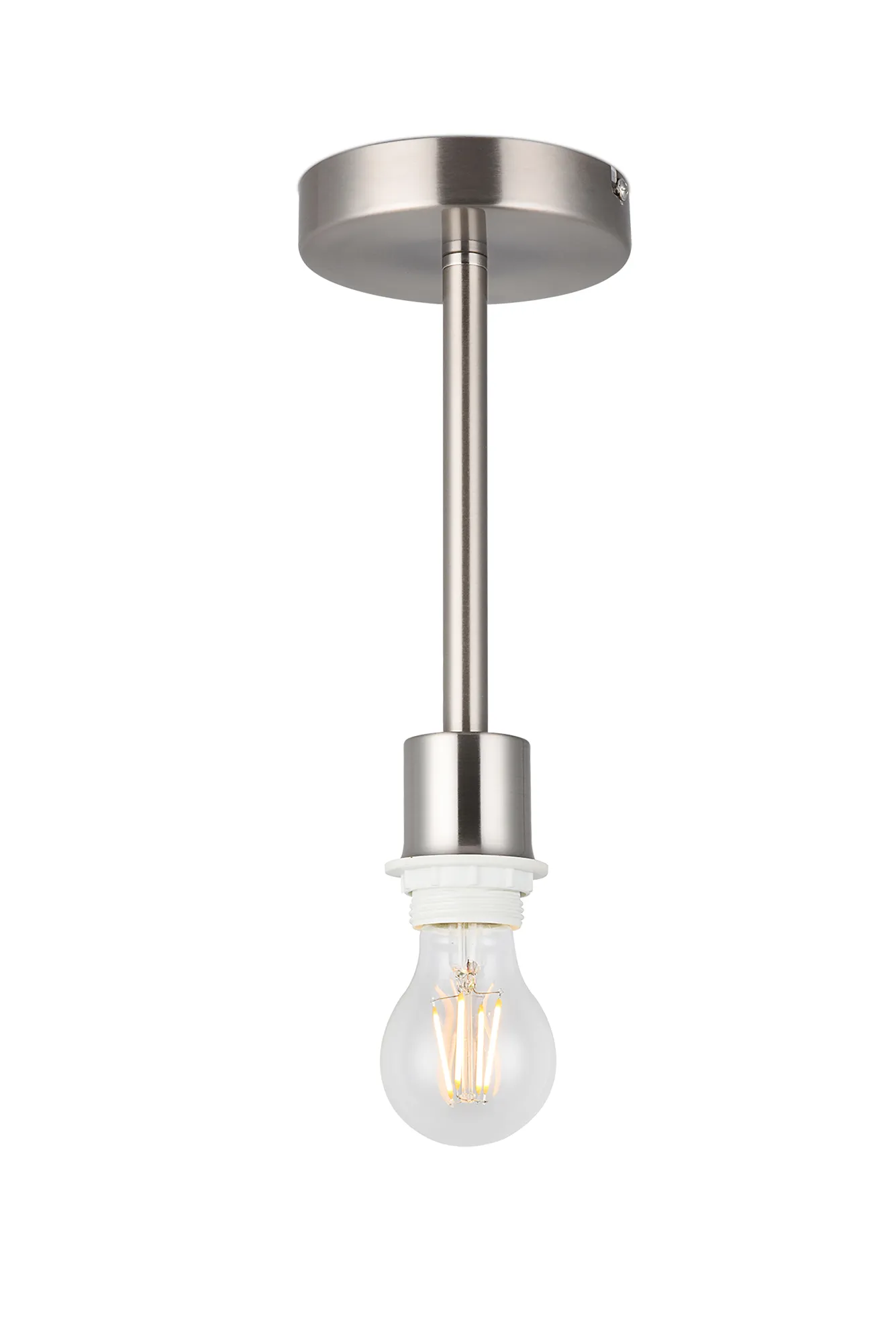 D0332  Baymont Semi Flush 1 Light Satin Nickel